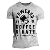 Powered by Coffee & Hate Men's Muscle Fit Gym T-Shirt