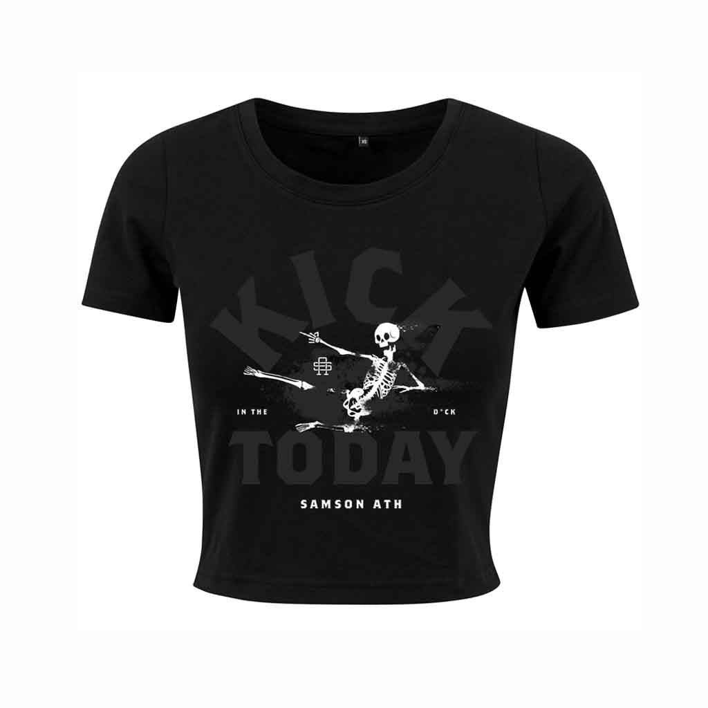 Kick Today in the Dick Ladies Cropped T-Shirt