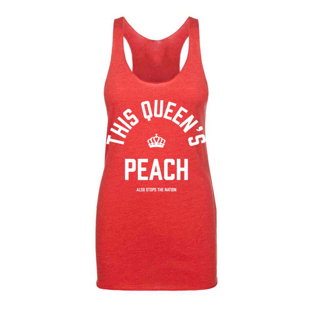 This Queen's Peach Ladies Triblend Vest