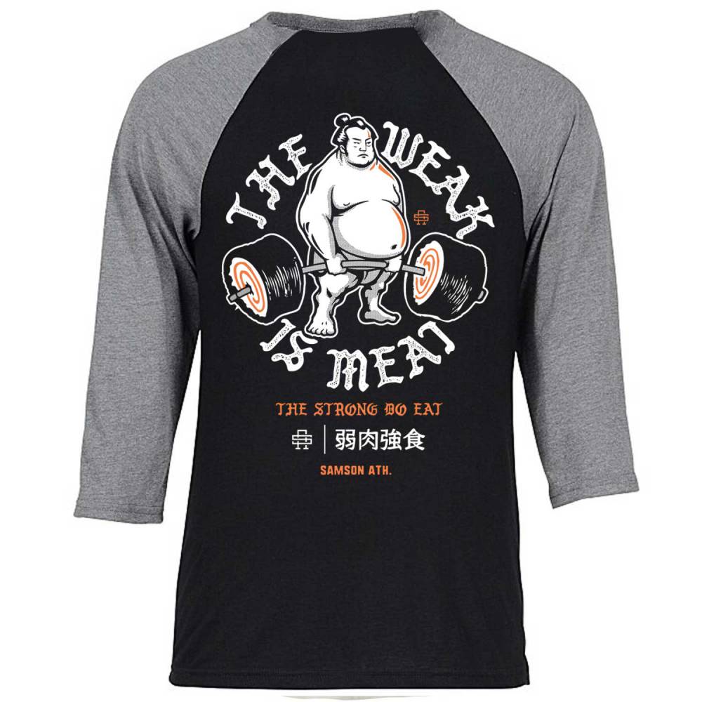 The Weak Is Meat Baseball T-Shirt
