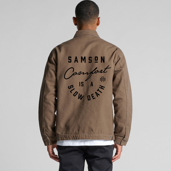 Heavy Canvas Jacket - Comfort Is A Slow Death - Walnut - Samson Athletics