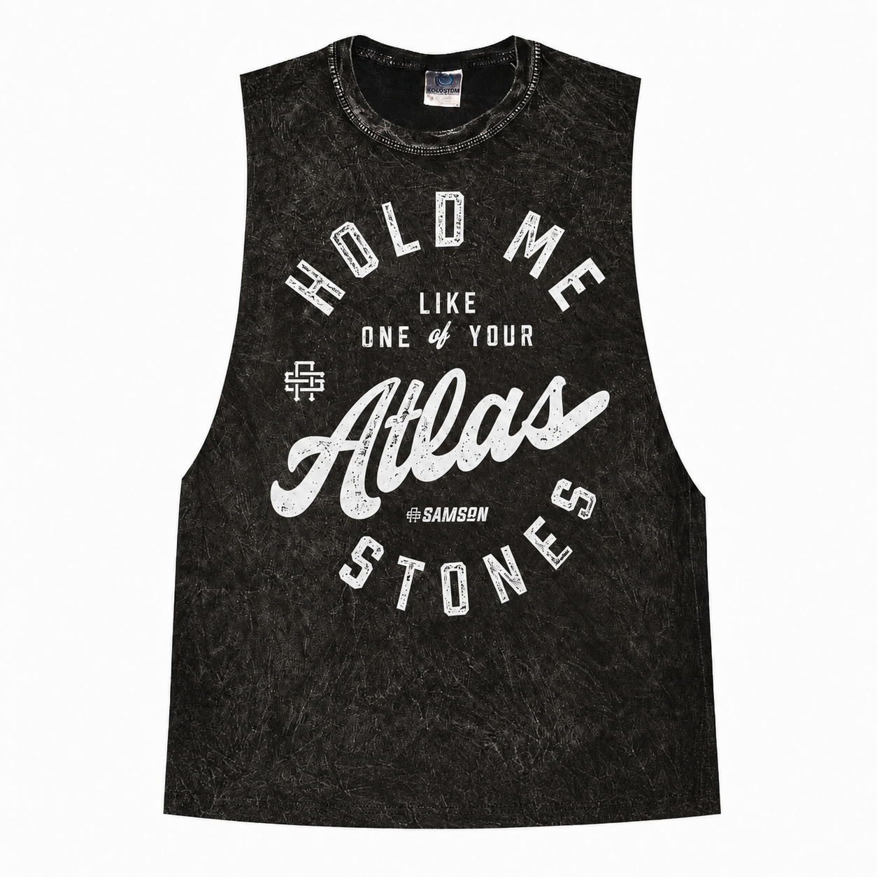 Hold Me Like One Of Your Atlas Stones - Ladies Washed Cut Off Tank