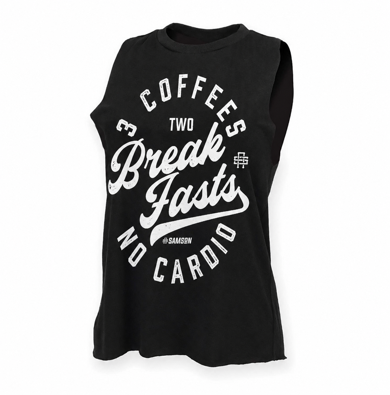 3 Coffees 2 Breakfasts No Cardio - Ladies Gym Tank Top