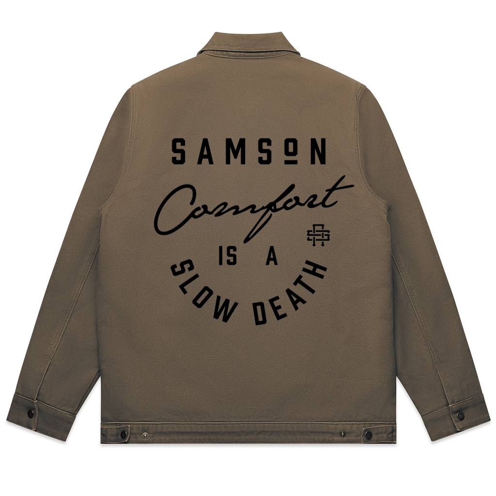 Heavy Canvas Jacket - Comfort Is A Slow Death - Walnut