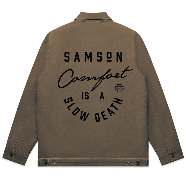 Heavy Canvas Jacket - Comfort Is A Slow Death - Walnut - Samson Athletics
