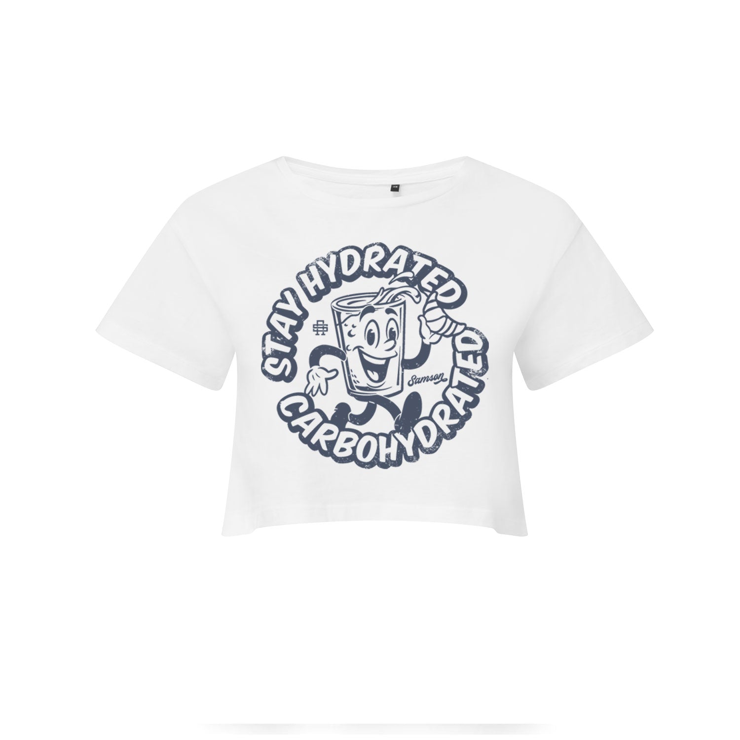 Stay Hydrated Carbohydrated - Ladies Cropped Tee