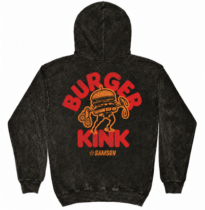 Burger Kink - Washed Unisex Pullover Hoodie