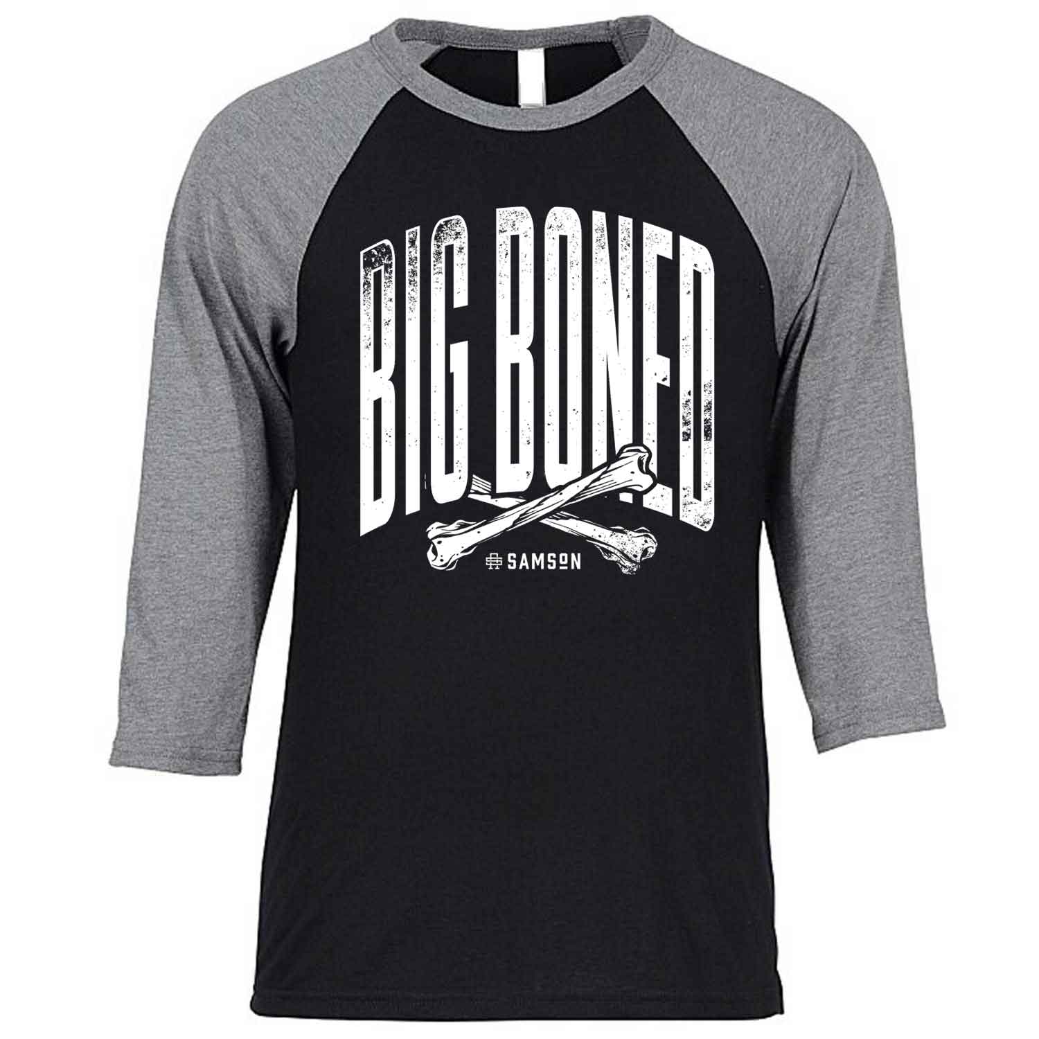 Big Boned Gym Baseball T-Shirt