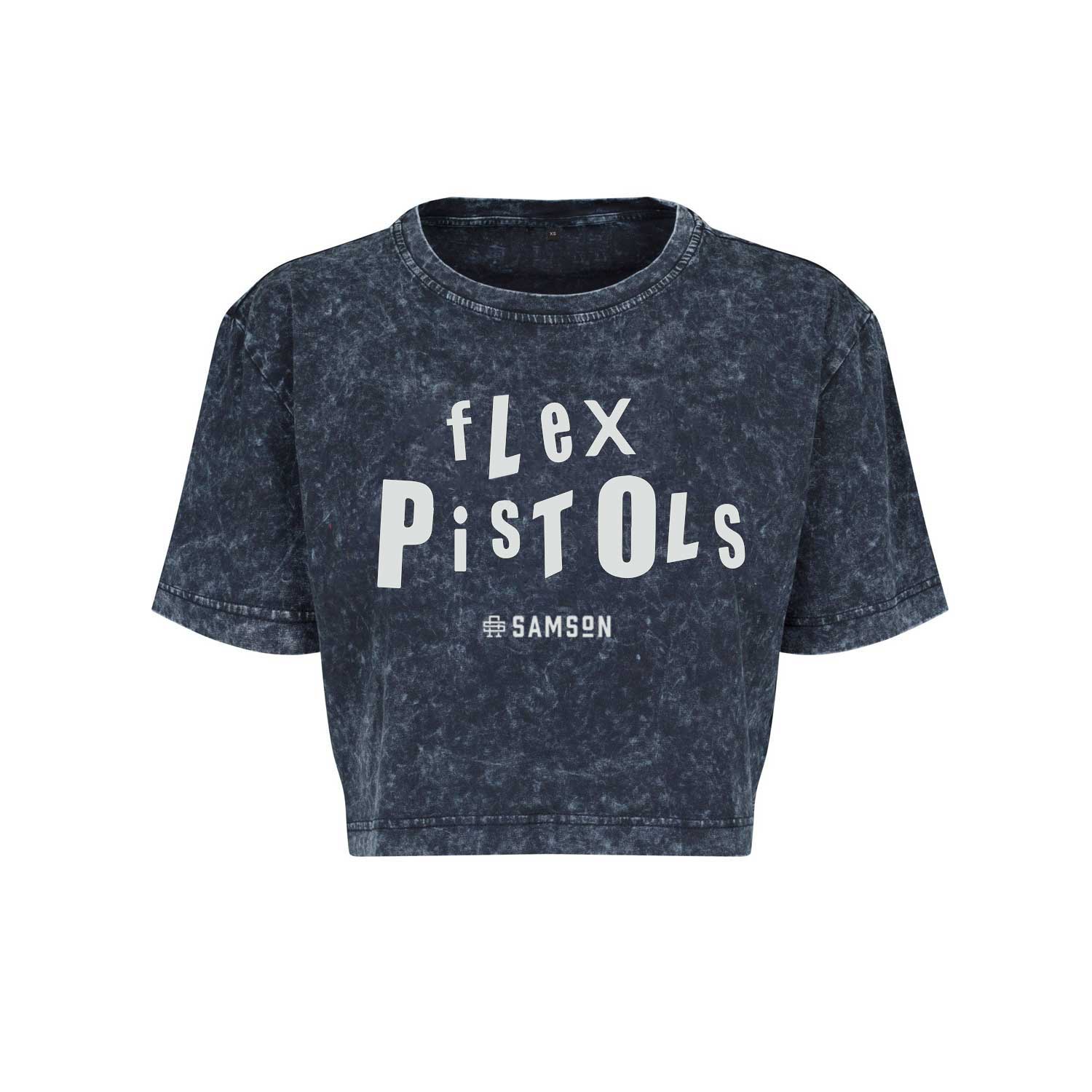 Flex Pistols Ladies Cropped Washed Tee