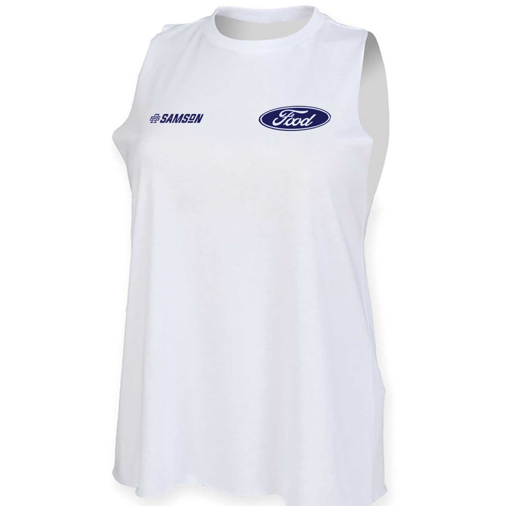 Food - Ladies Gym Cut Off Tank Top