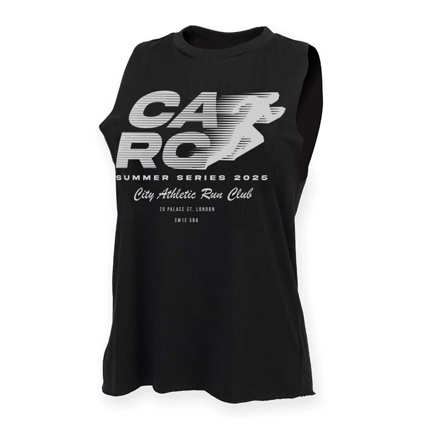 Samson x City Athletic Running Club Black Ladies Lightweight Gym Tank Top