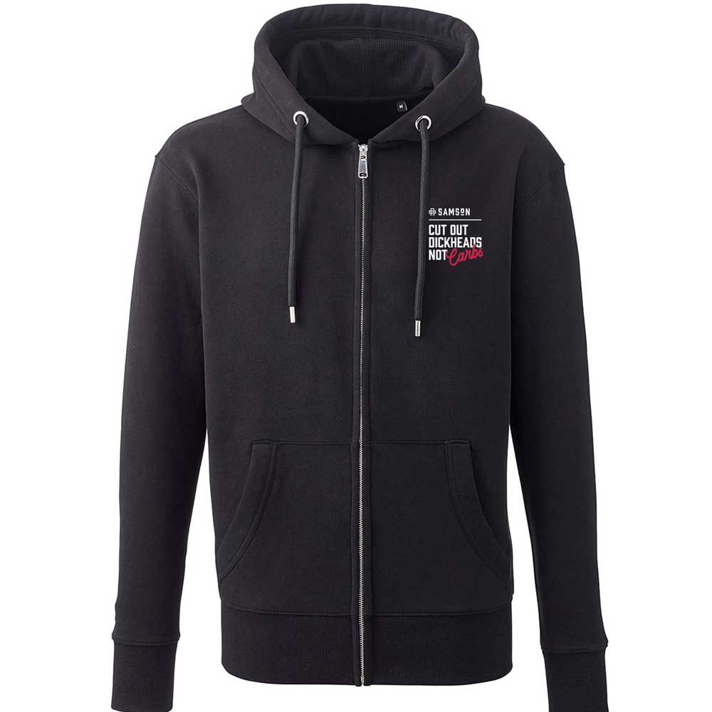 Cut Out DHeads Not Carbs Lux Hoodie with Zip