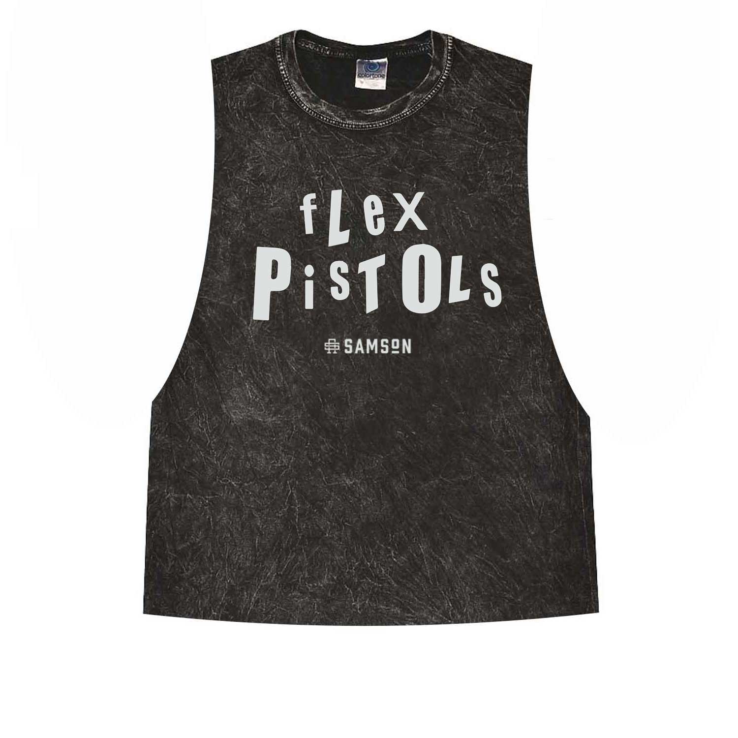 Flex Pistols Ladies Washed Cut Off Tank