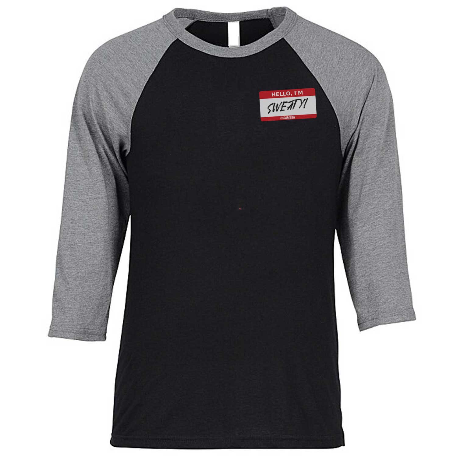 Hello I'm Sweaty - Gym Baseball T-Shirt