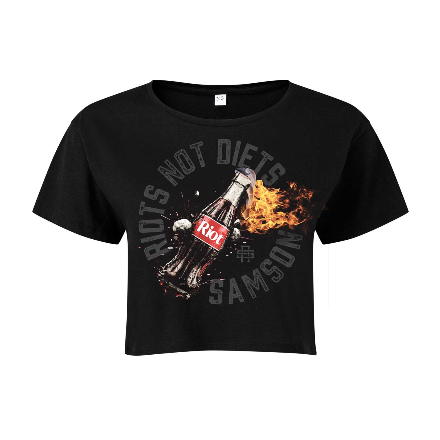 Riots Not Diets - Ladies Cropped Tee