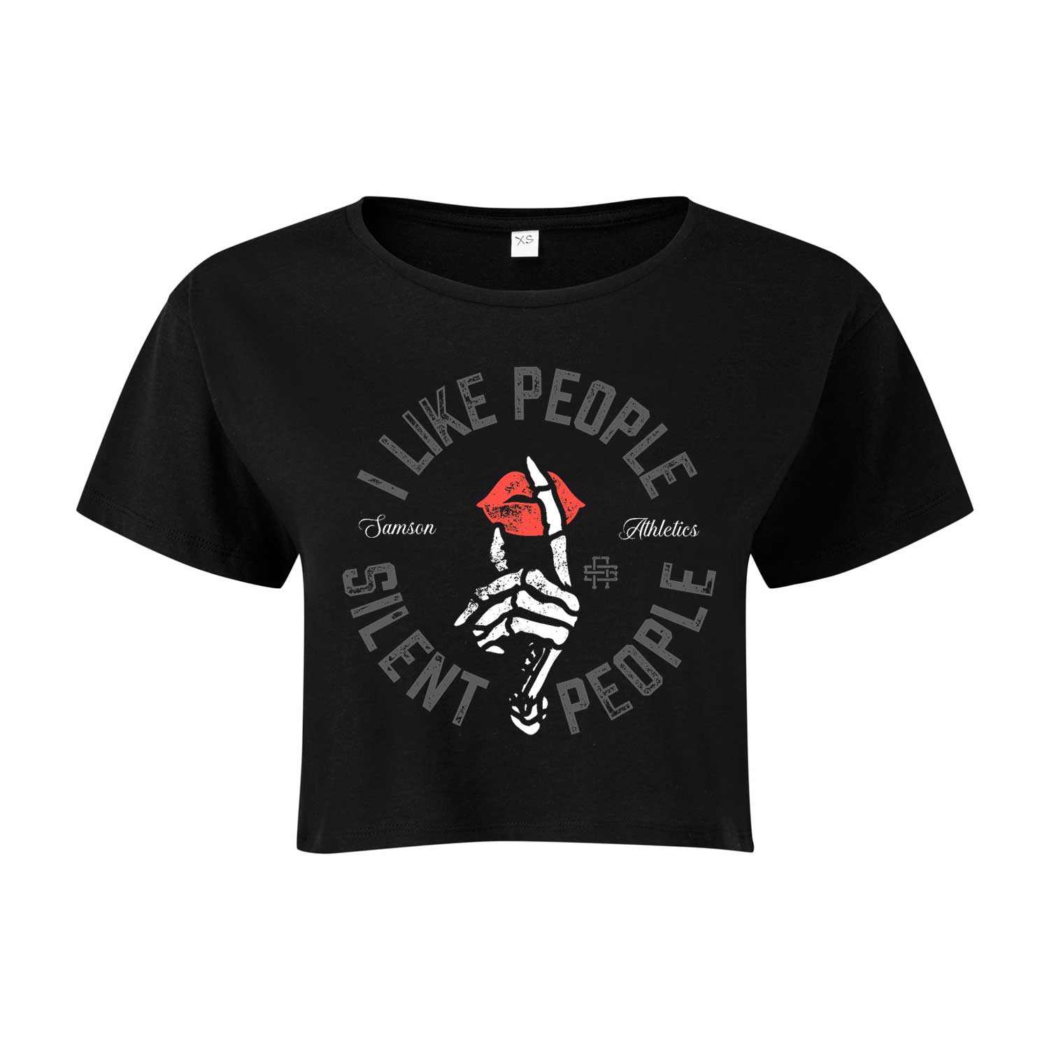 I Like People, Silent People - Ladies Cropped Tee