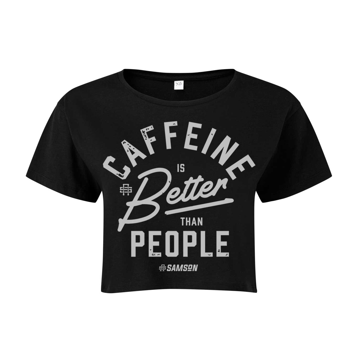 Caffeine Is Better Than People - Ladies Cropped Tee