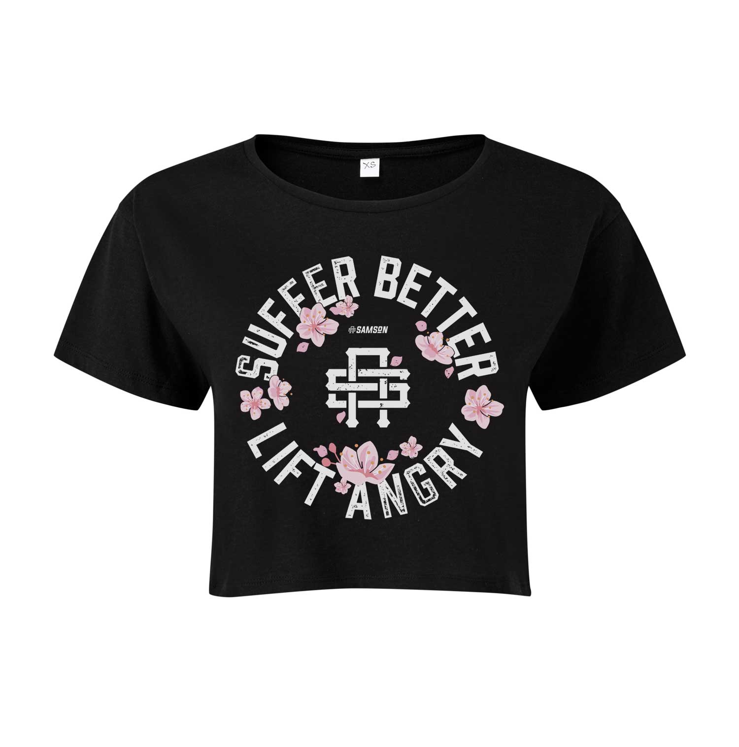Suffer Better Lift Angry - Ladies Cropped Tee