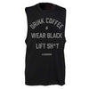 Drink Coffee Wear Black Mens Gym Tank Top