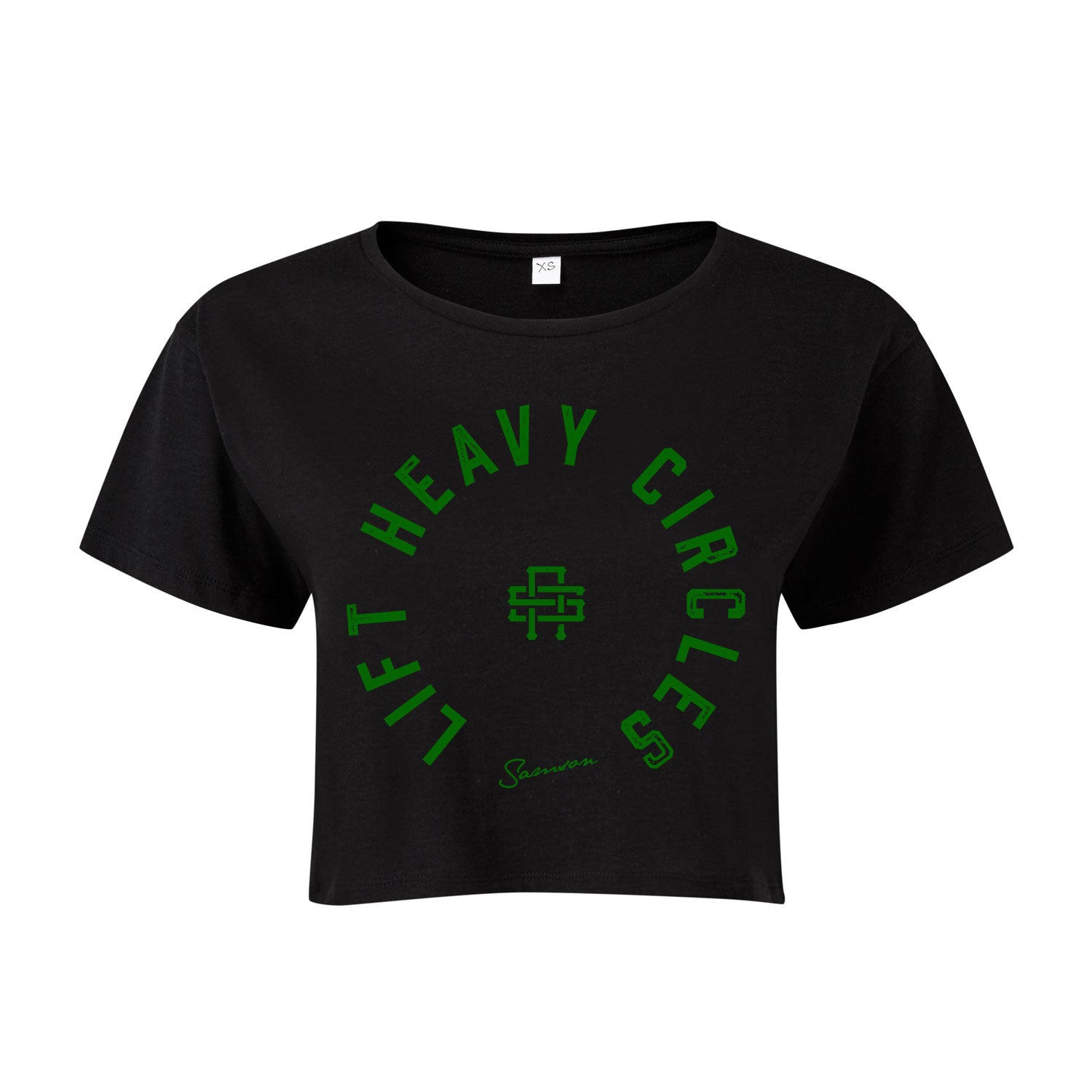 Lift Heavy Circles- Ladies Cropped Tee