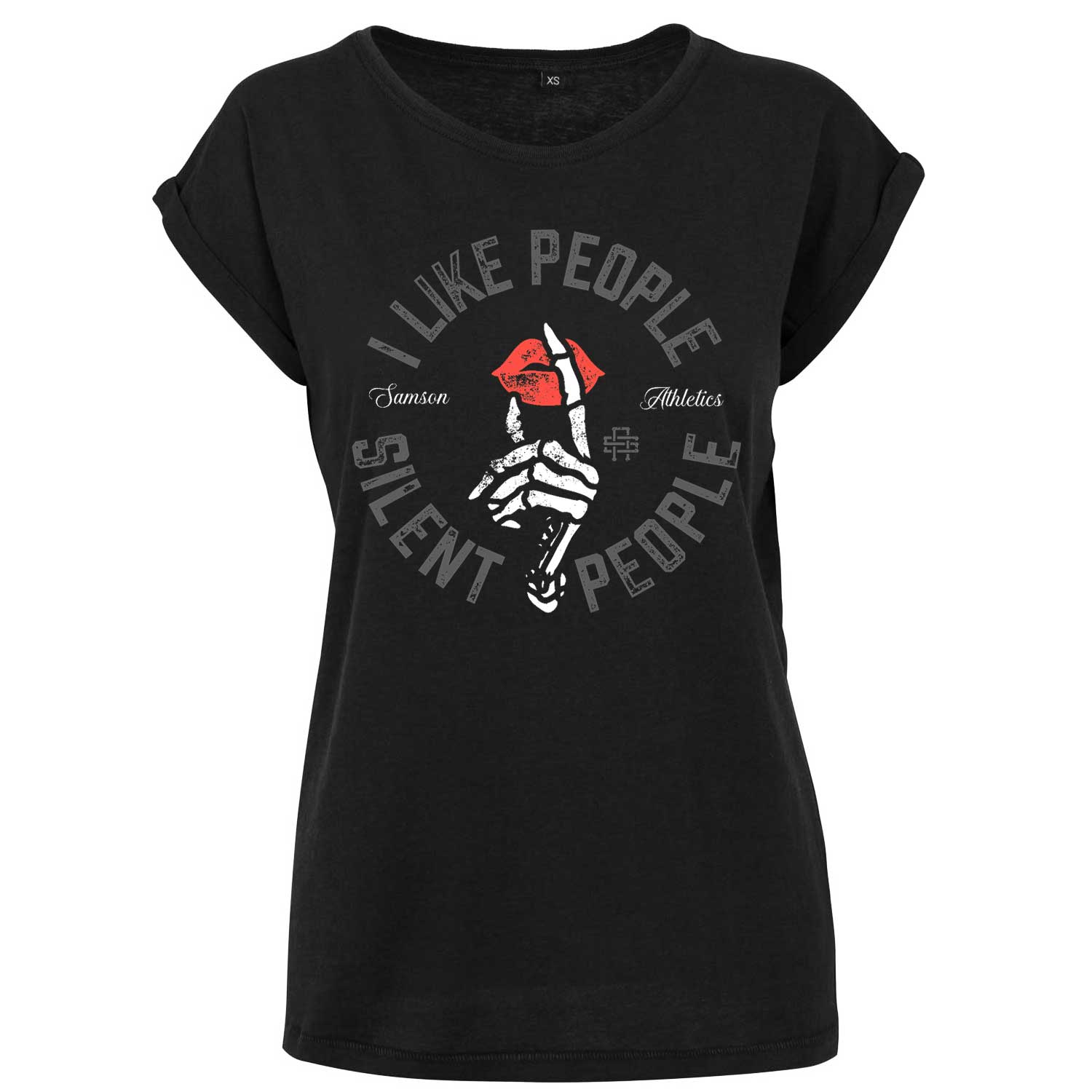 I Like People, Silent People - Ladies Gym T-Shirt