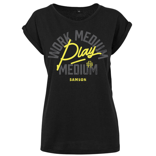 Work Medium Play Medium - Ladies Gym T-Shirt - Samson Athletics