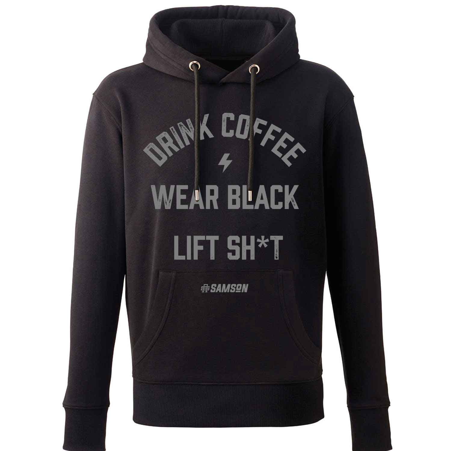 Drink Coffee Wear Black Lux Pullover Hoodie