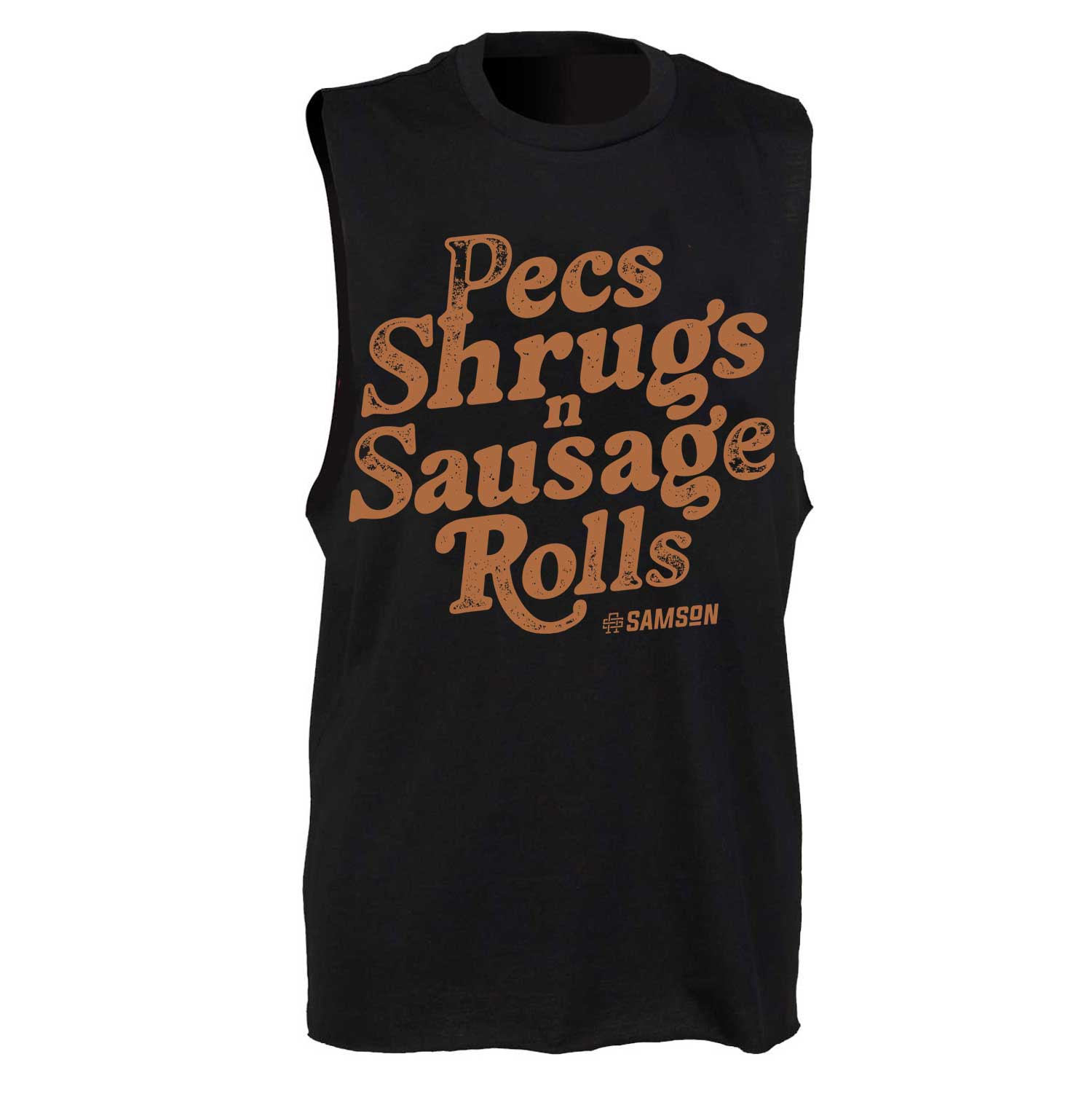 Pecs, Shrugs And Sausage Rolls - Mens Lightweight Gym Tank Top