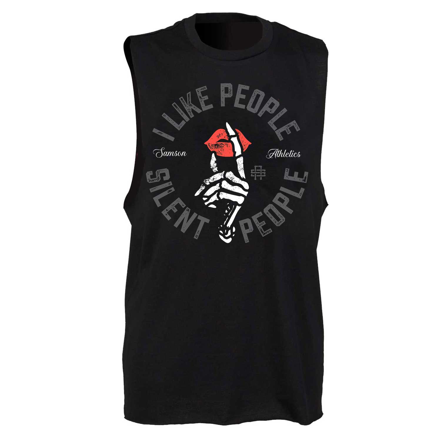 I Like People, Silent People - Mens Lightweight Gym Tank Top
