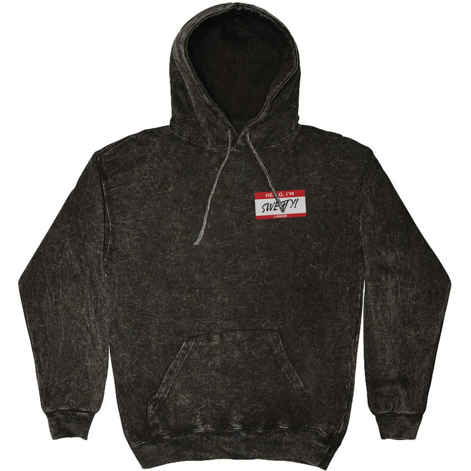 Hello I'm Sweaty - Washed Unisex Pullover Hoodie