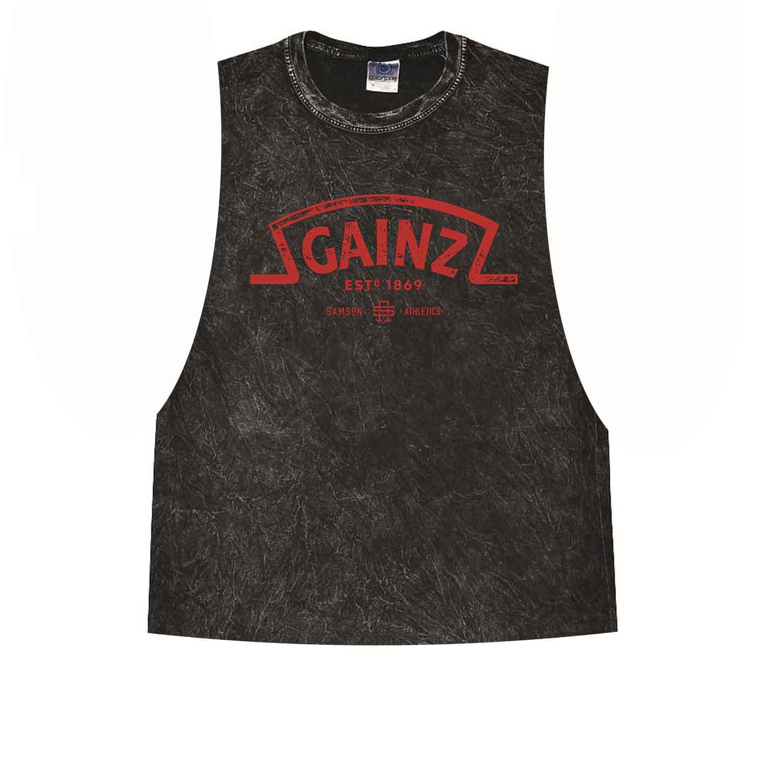GAINZ Ladies Washed Cut Off Tank
