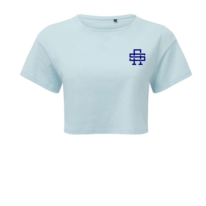 Under Caffeinated and Over Complicated Ladies Cropped Tee
