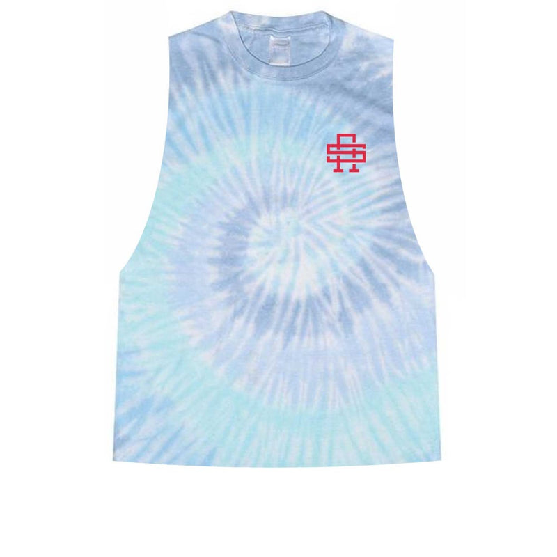 Daily Grind Ladies Tie Dye Cut Off Tank