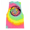 Caffeinated And Unsophisticated Men's Tie Dye Cut Off Tank
