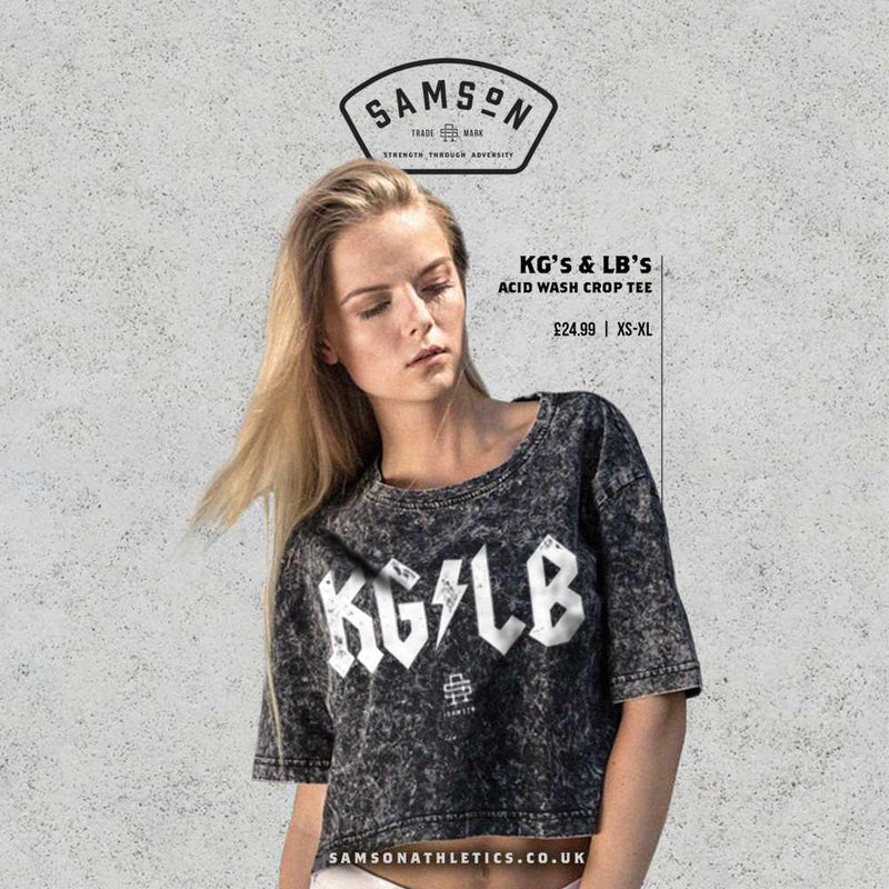 KG/LB Ladies Cropped Washed Tee