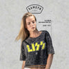 LISS Ladies Cropped Washed Tee