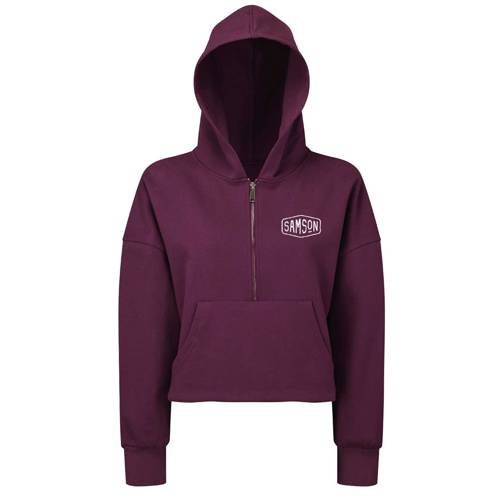 Ladies Cropped Hoodie With Zip