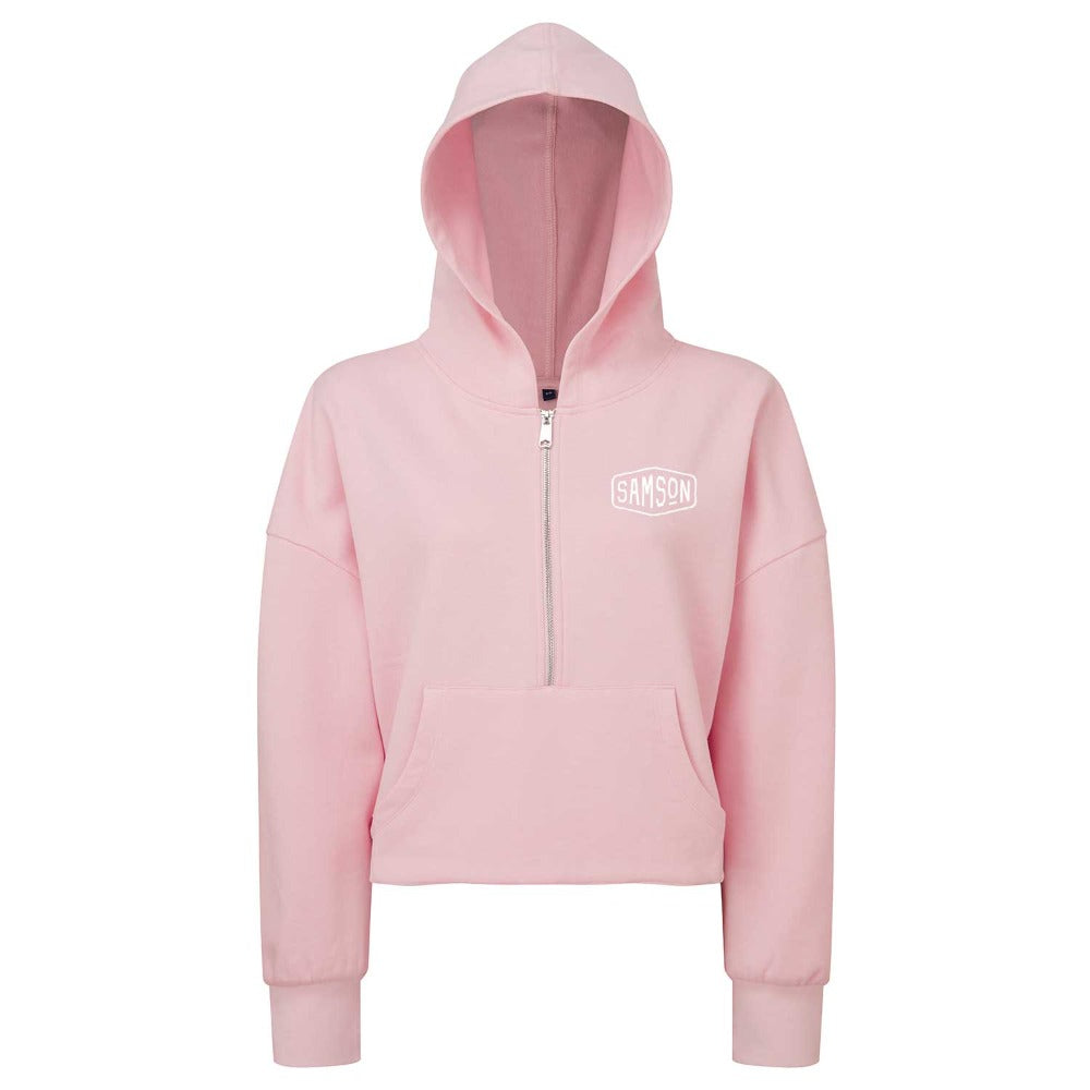 Ladies Cropped Hoodie With Zip