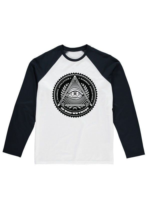 In wod we trust baseball t-shirt samson athletics