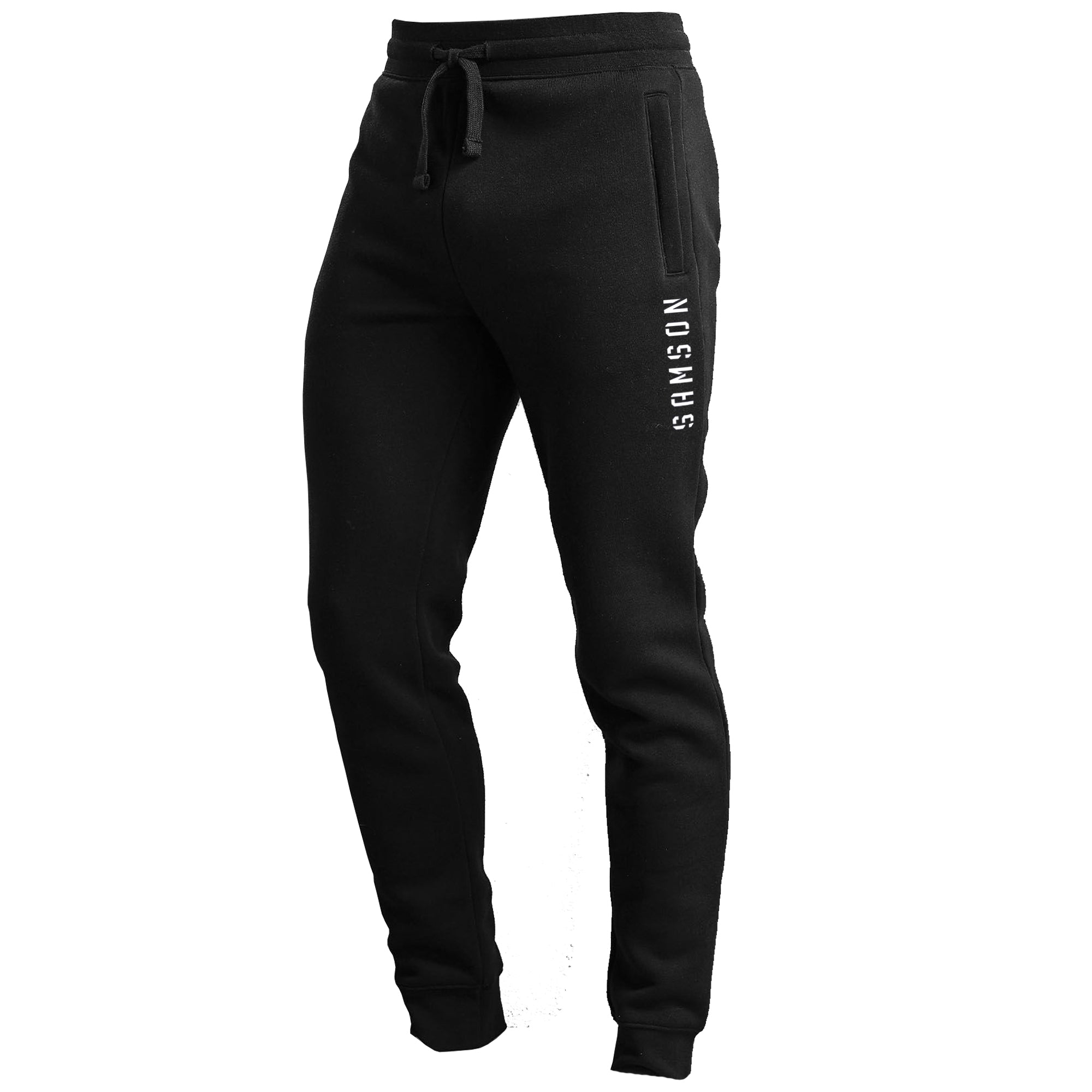 MEN'S TAPERED JOGGING PANTS BLACK - Main Image