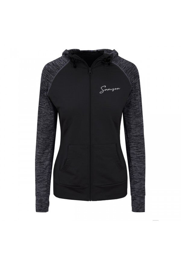 Ladies signature zip hoodie black samson athletics