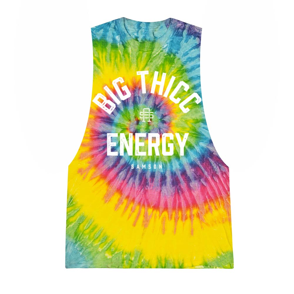 Big Thicc Energy Tie Dye Mens Tank Top