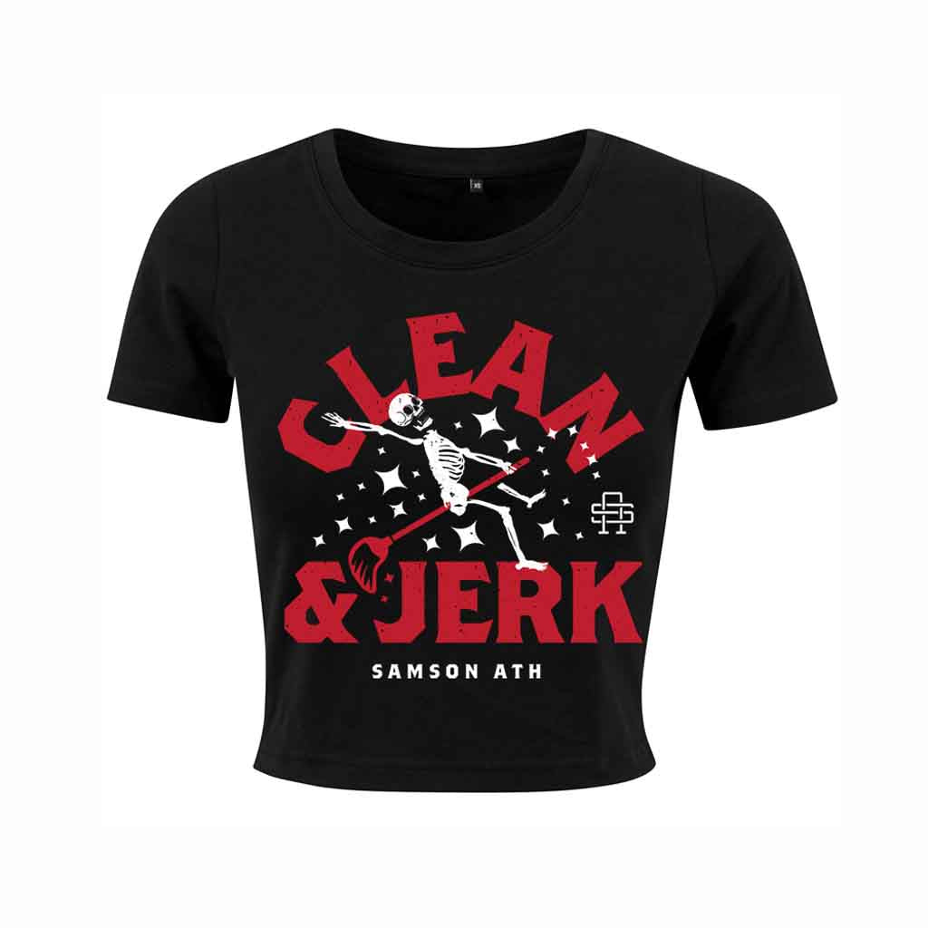 Clean and Jerk Ladies Cropped T-Shirt