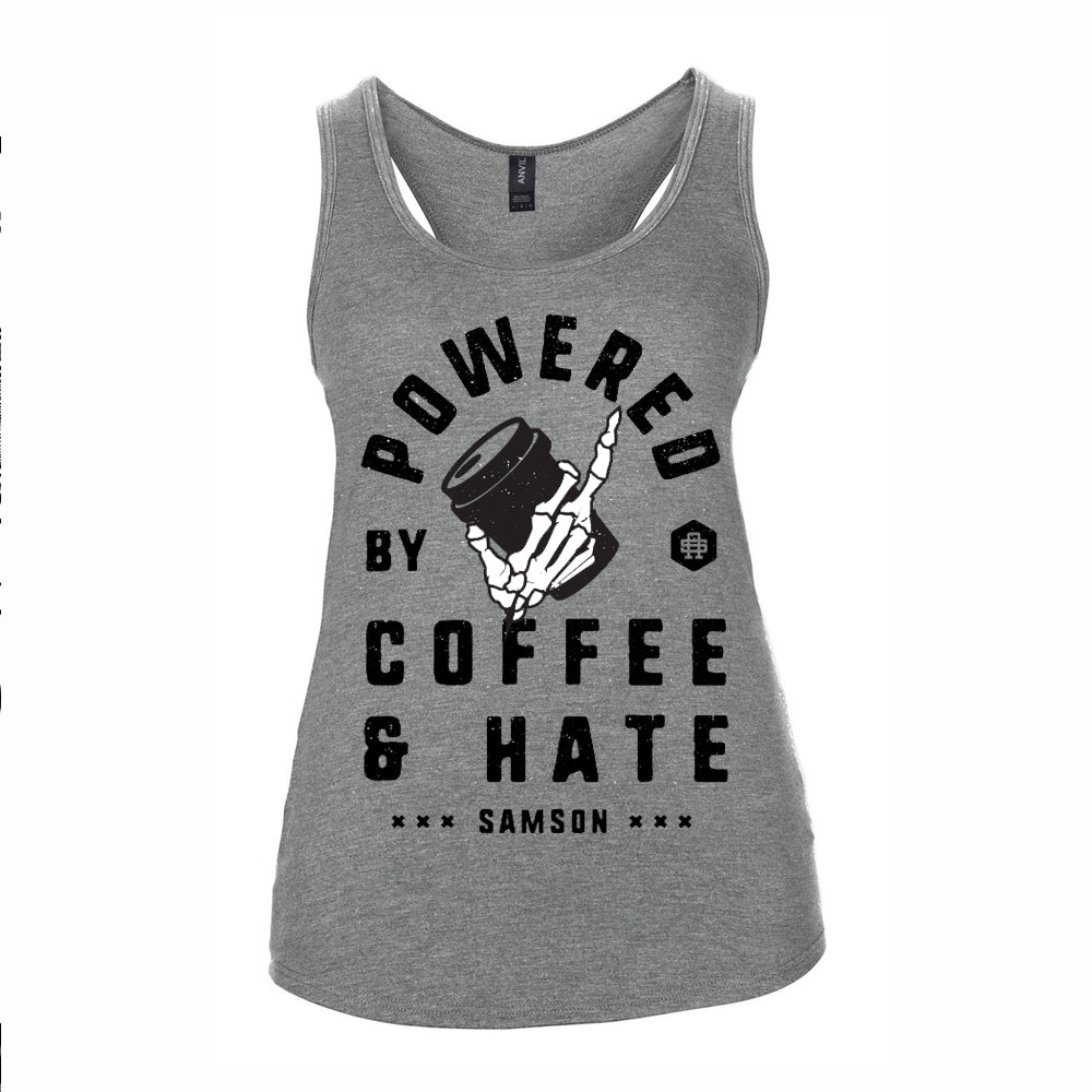 POWERED BY COFFEE AND HATE - V2 - LADIES TANK