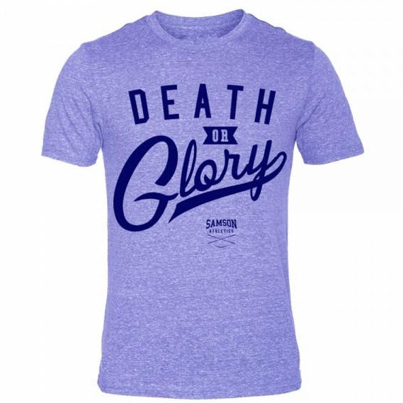 Death or glory triblend t-shirt blue samson athletics