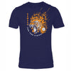 Navy t-shirt with artistic picture of a tiger representing courage, willpower and strength. Made by Samson Athletics