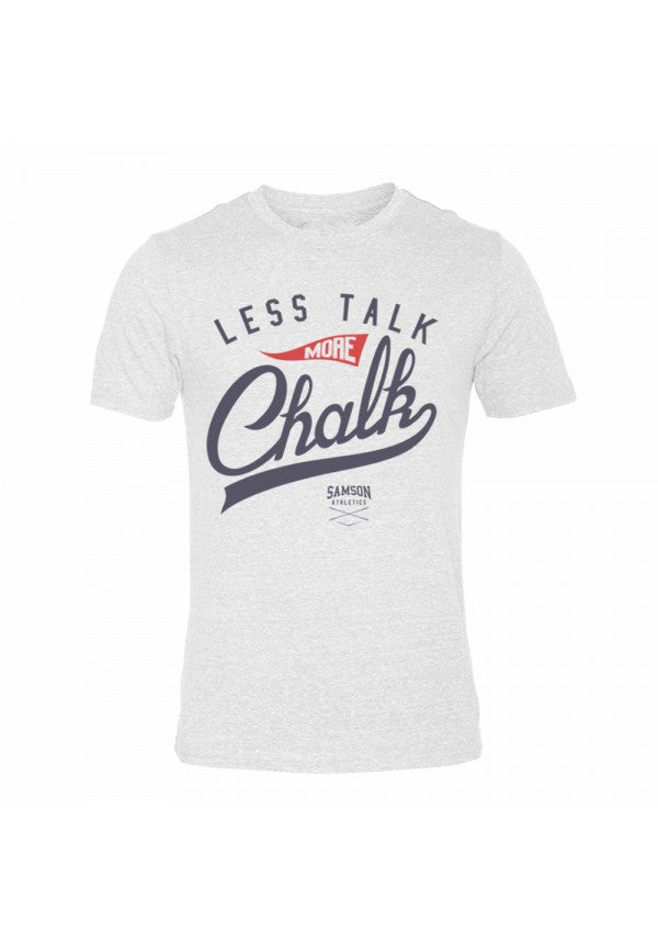Less talk more chalk triblend tshirt samson athletics