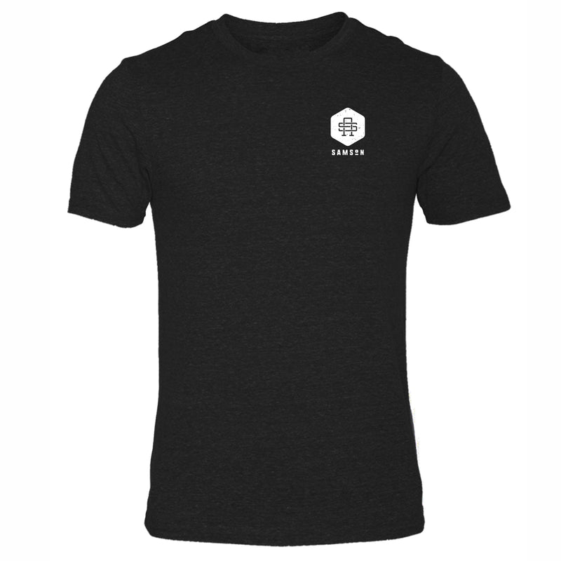 Charcoal t-shirt with artistic  picture of dragon representing strength, bravery, nobility and power