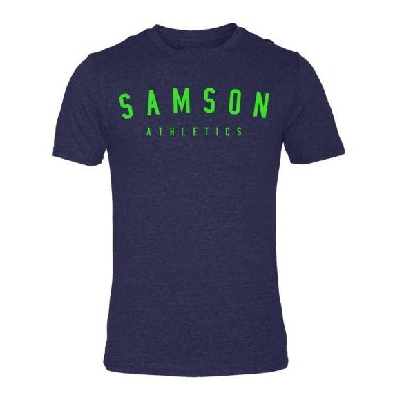 Classic signature navy/mutant green triblend t-shirt samson athletics