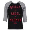 Beast Angel Madman Gym Baseball T-Shirt